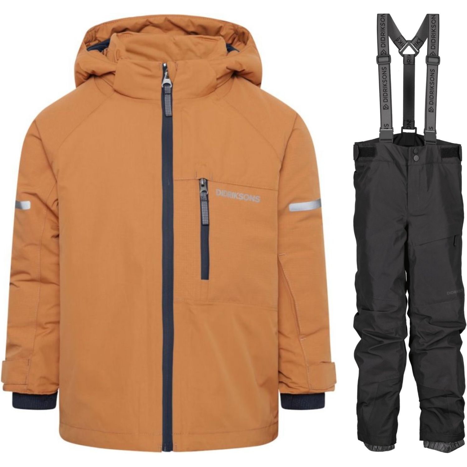 Didriksons Dacit/Falke skisæt, junior, sort/orange Didriksons Dacit/Falke skisæt, junior, sort/orange