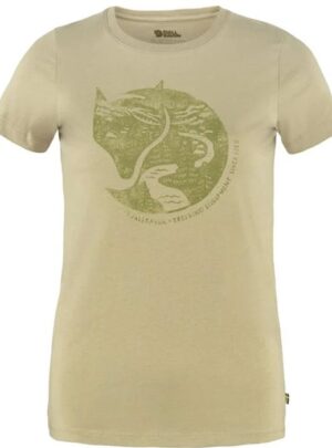 Fjällräven Arctic Fox Print T-shirt Women-sand stone-L