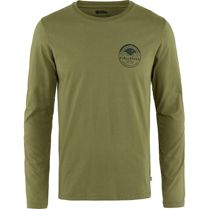Fjällräven Forever Nature Badge LS Herre / Mænd-caper green-L - T-Shirt, Polo-shirt Fjällräven Forever Nature Badge LS Herre / Mænd-caper green-L - T-Shirt, Polo-shirt