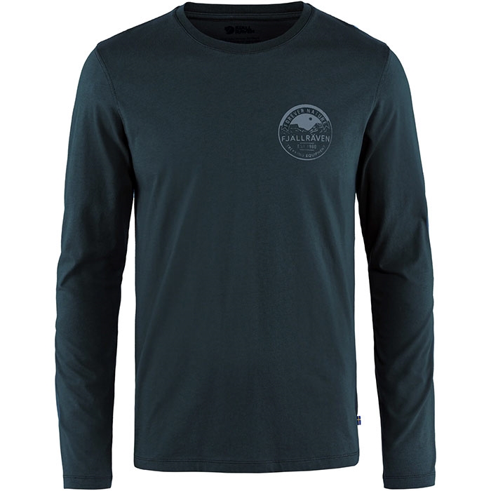 Fjällräven Forever Nature Badge LS Herre / Mænd-dark navy-2XL - T-Shirt, Polo-shirt Fjällräven Forever Nature Badge LS Herre / Mænd-dark navy-2XL - T-Shirt, Polo-shirt