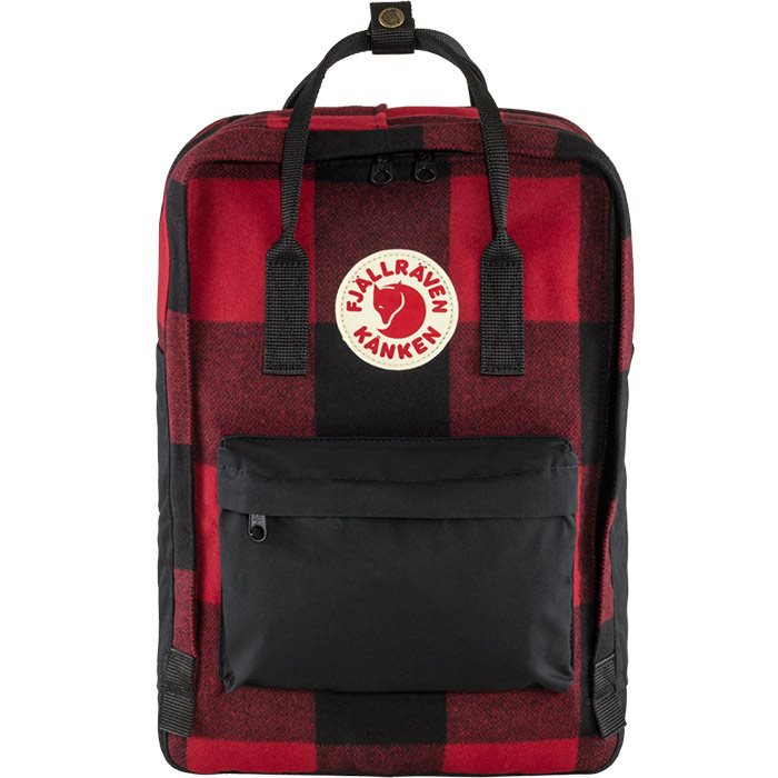 Fjällräven Kånken Re-Wool Laptop 15'' taske 18L-red/black Fjällräven Kånken Re-Wool Laptop 15'' taske 18L-red/black