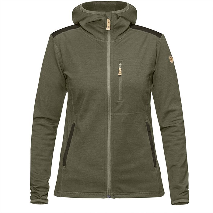 Fjällräven Keb Fleece Hoodie Woman-laurel green / deep forest-L Fjällräven Keb Fleece Hoodie Woman-laurel green / deep forest-L