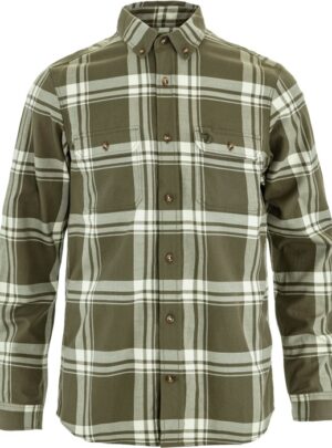 Fjällräven Övik Lite Flannel Shirt M-laurel green / chalk white-2XL - Skjorter