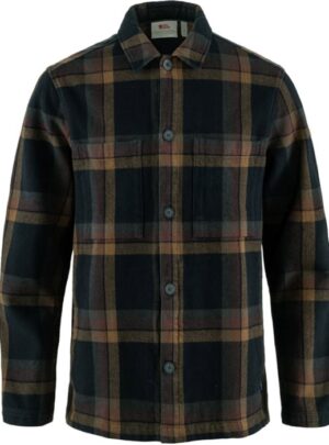 Fjällräven Singi Flannel Overshirt Herre / Mænd-dark navy / wood brown-2XL - Skjorter