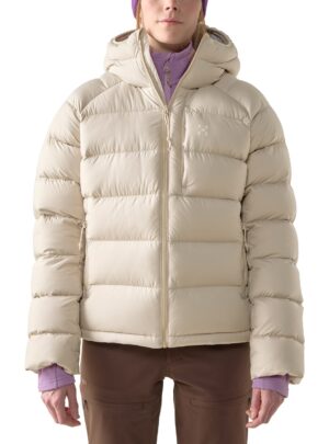 Haglöfs Rosson Down Hood Dame L Beige Dunjakker