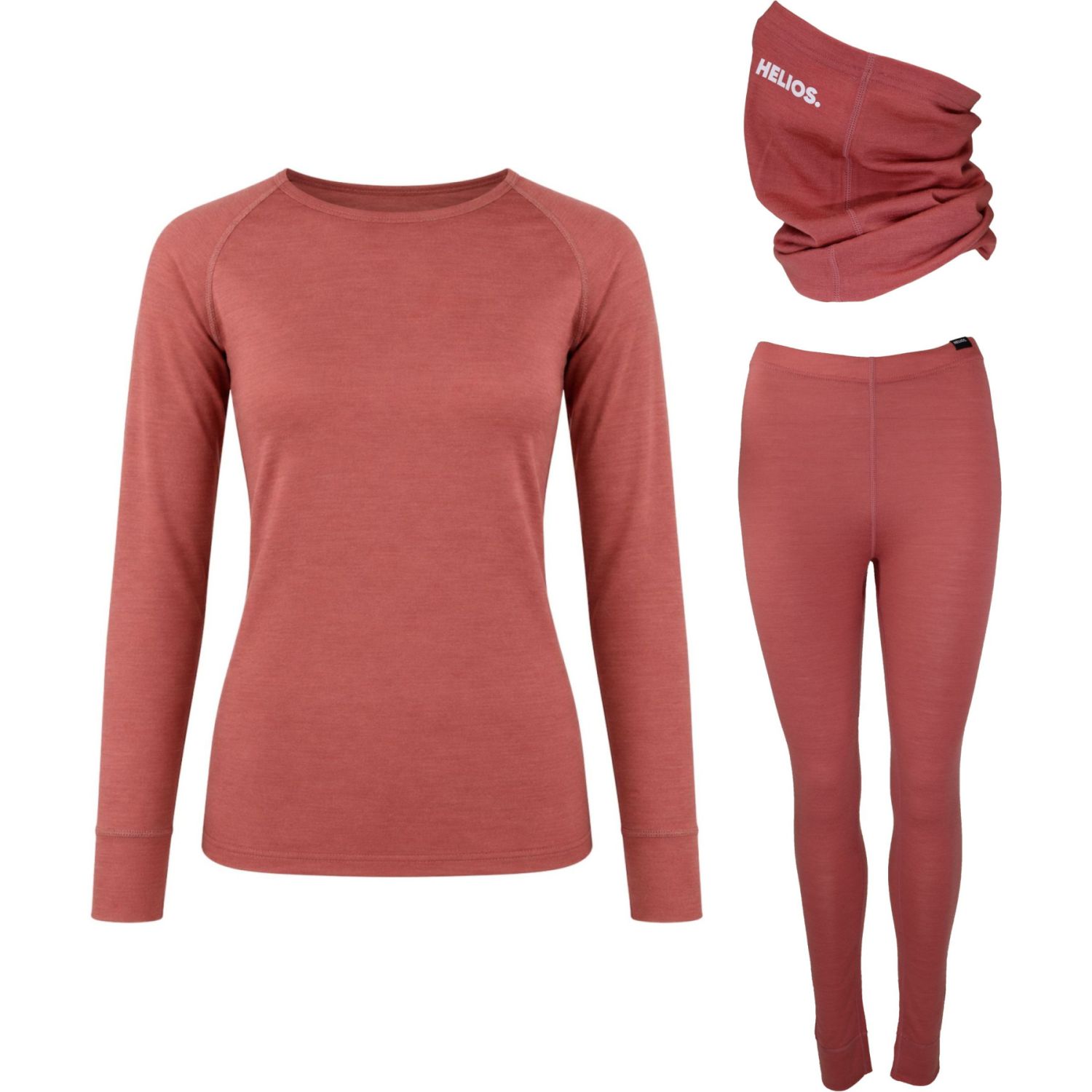 Helios Merino One, sæt + halsedisse, dame, lyserød Helios Merino One, sæt + halsedisse, dame, lyserød