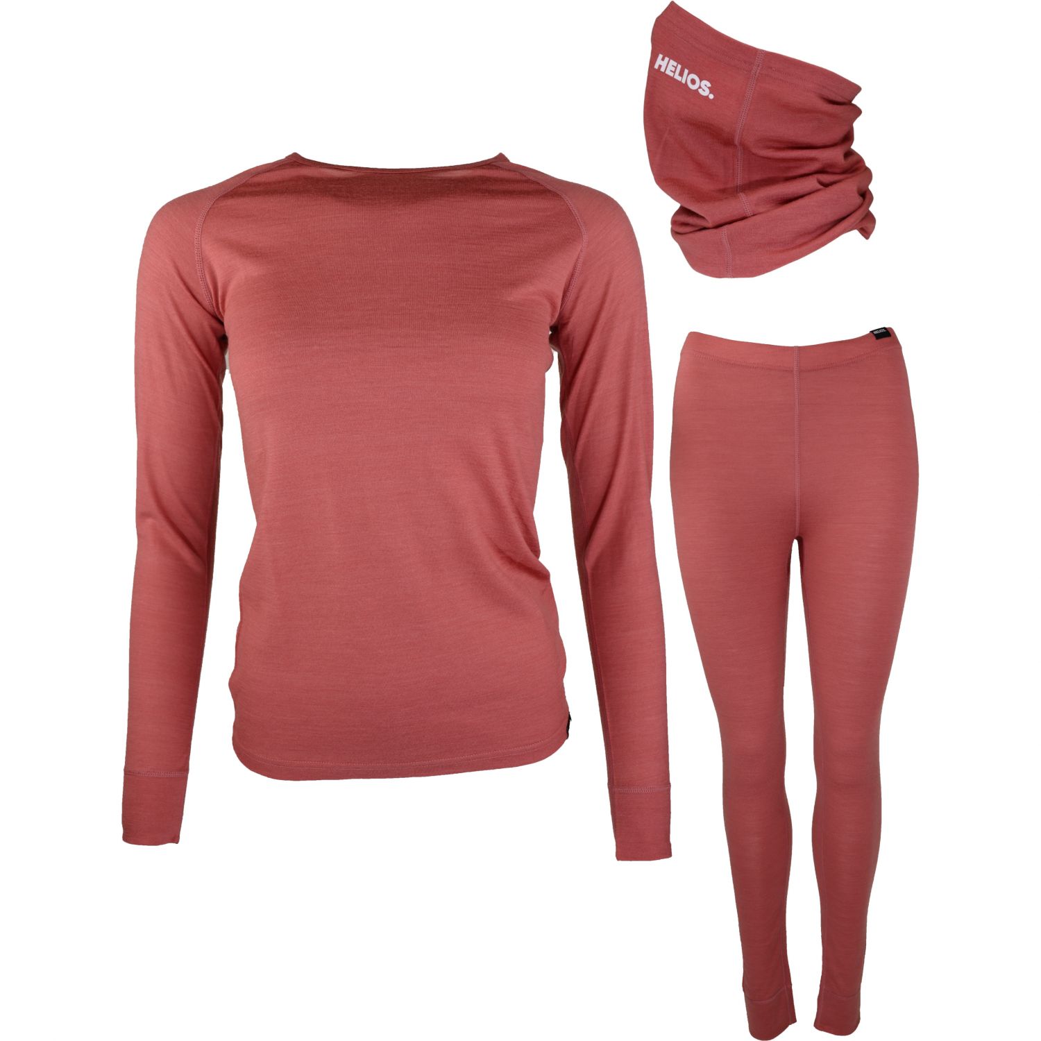 Helios Merino One, sæt + halsedisse, dame, lyserød Helios Merino One, sæt + halsedisse, dame, lyserød