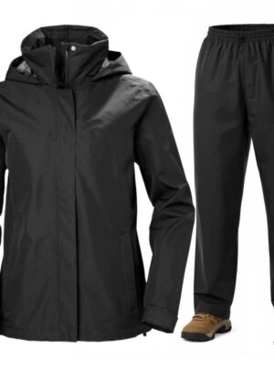 Helly Hansen Aden/HH Rain, regnsæt, dame, sort