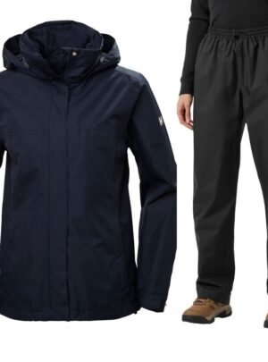 Helly Hansen HH Rain/Aden regnsæt, dame, sort/blå