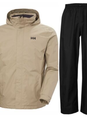 Helly Hansen HH Rain/Dubliner Insulated regnsæt, herre, sort/beige