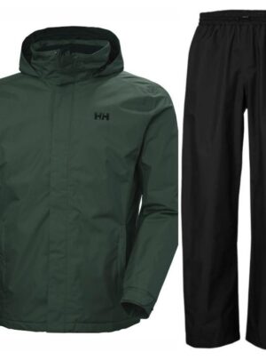 Helly Hansen HH Rain/Dubliner Insulated regnsæt, herre, sort/grøn