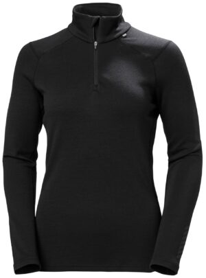 Helly Hansen Lifa Merino Midweight 1/2 Zip, dame, sort