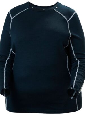 Helly Hansen Lifa Merino Midweight Crew Plus, dame, navy