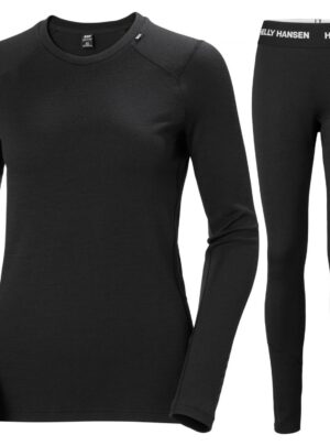 Helly Hansen Lifa Merino Midweight, sæt, dame, sort