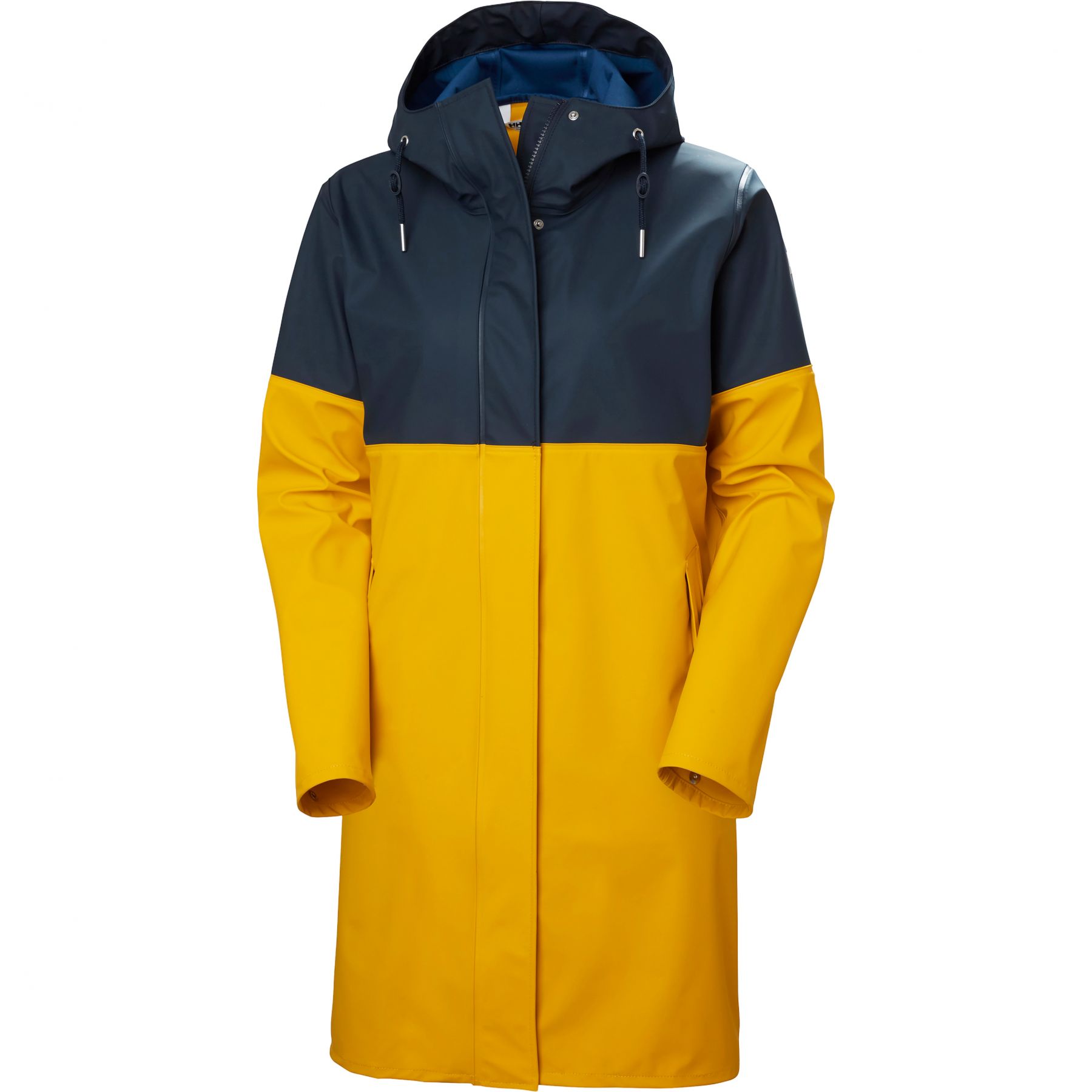 Helly Hansen Moss Block PU, regnfrakke, dame, gul/blå Helly Hansen Moss Block PU, regnfrakke, dame, gul/blå