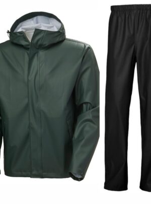 Helly Hansen Moss Pant/Jacket regnsæt, herre, sort/grøn
