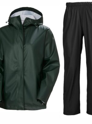 Helly Hansen Moss regnsæt, dame, grøn/sort