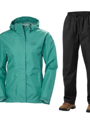 Helly Hansen Seven J Regnsæt, dame, grøn/sort