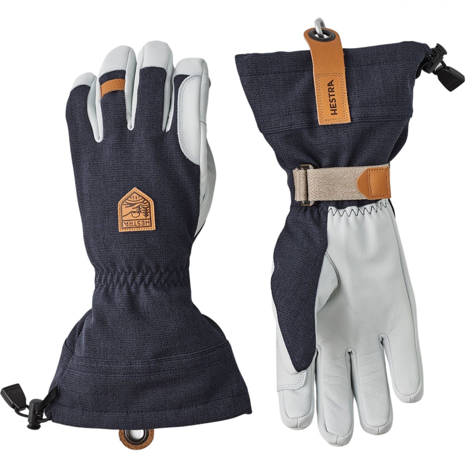 Hestra Army Leather Patrol Gauntlet, skihandsker, navy Hestra Army Leather Patrol Gauntlet, skihandsker, navy