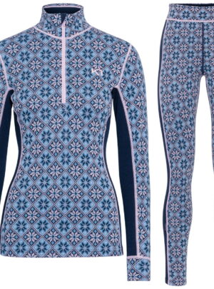 Kari Traa Rose H/Z Merinould Skiundertøjssæt Dame, Dark Navy Blue