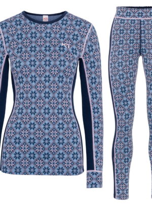 Kari Traa Rose Merinould Skiundertøjssæt Dame, dark navy blue