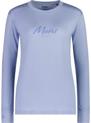 Mons Royale Yotei Merino Classic Long Sleeve, skiundertrøje, dame, blå