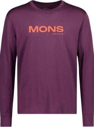 Mons Royale Yotei Merino Classic Long Sleeve, skiundertrøje, herre, lilla