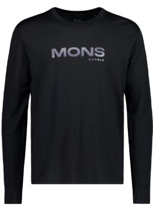 Mons Royale Yotei Merino Classic Long Sleeve, skiundertrøje, herre, sort
