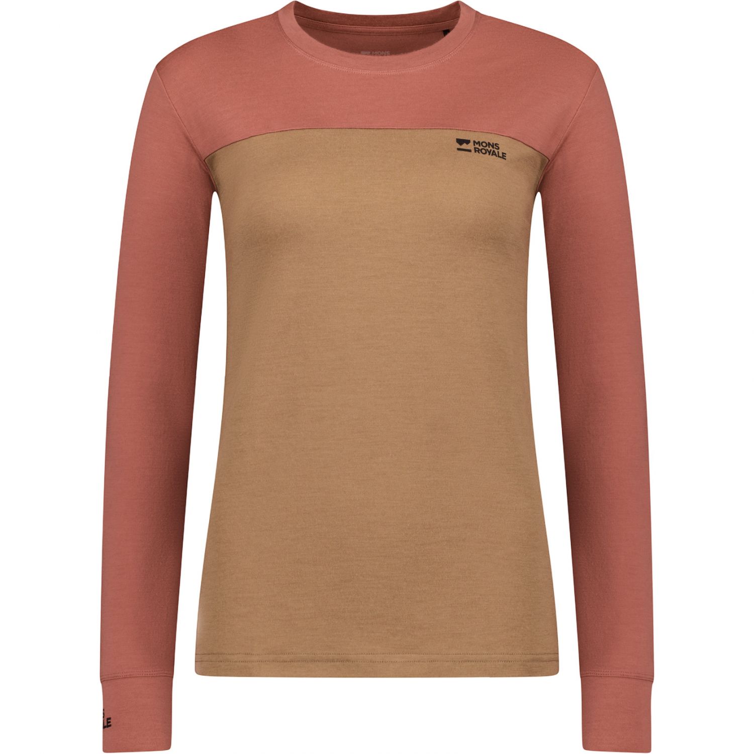 Mons Royale Yotei Merino, skiundertrøje, dame, lyserød/brun Mons Royale Yotei Merino, skiundertrøje, dame, lyserød/brun