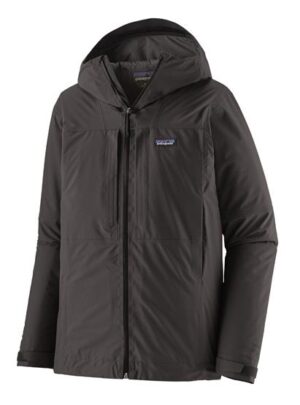 Patagonia Mens Insulated Boulder Fork Rain Jacket, Black