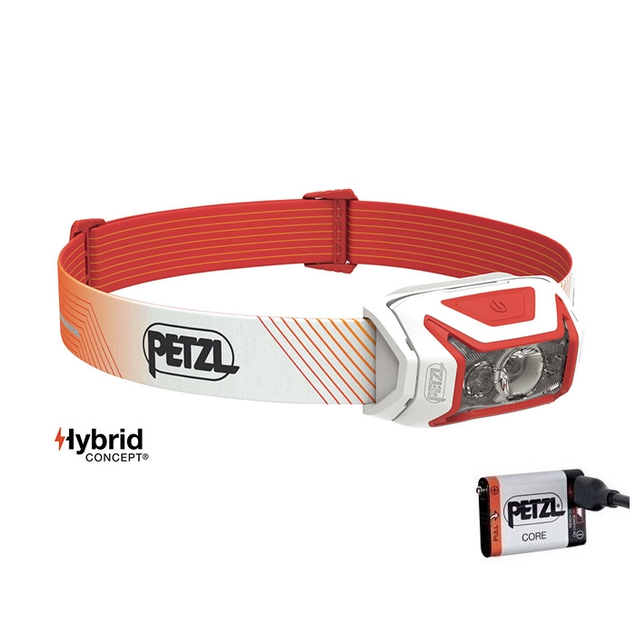Petzl Actik Core pandelampe 600 lm, rød/orange Petzl Actik Core pandelampe 600 lm, rød/orange
