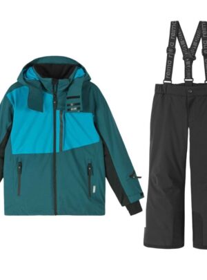 Reima Jatuni Skisæt, junior, dark teal/black