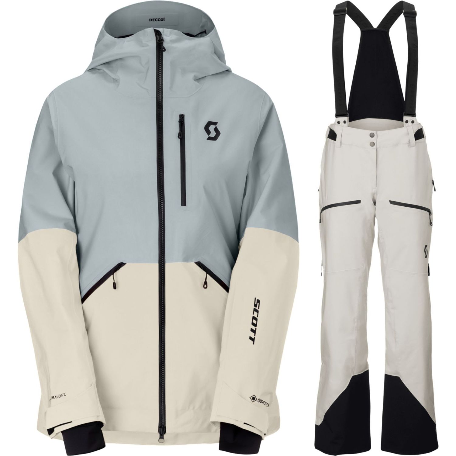 Scott Vertic GTX 2L PL Skisæt, dame, blå/beige Scott Vertic GTX 2L PL Skisæt, dame, blå/beige