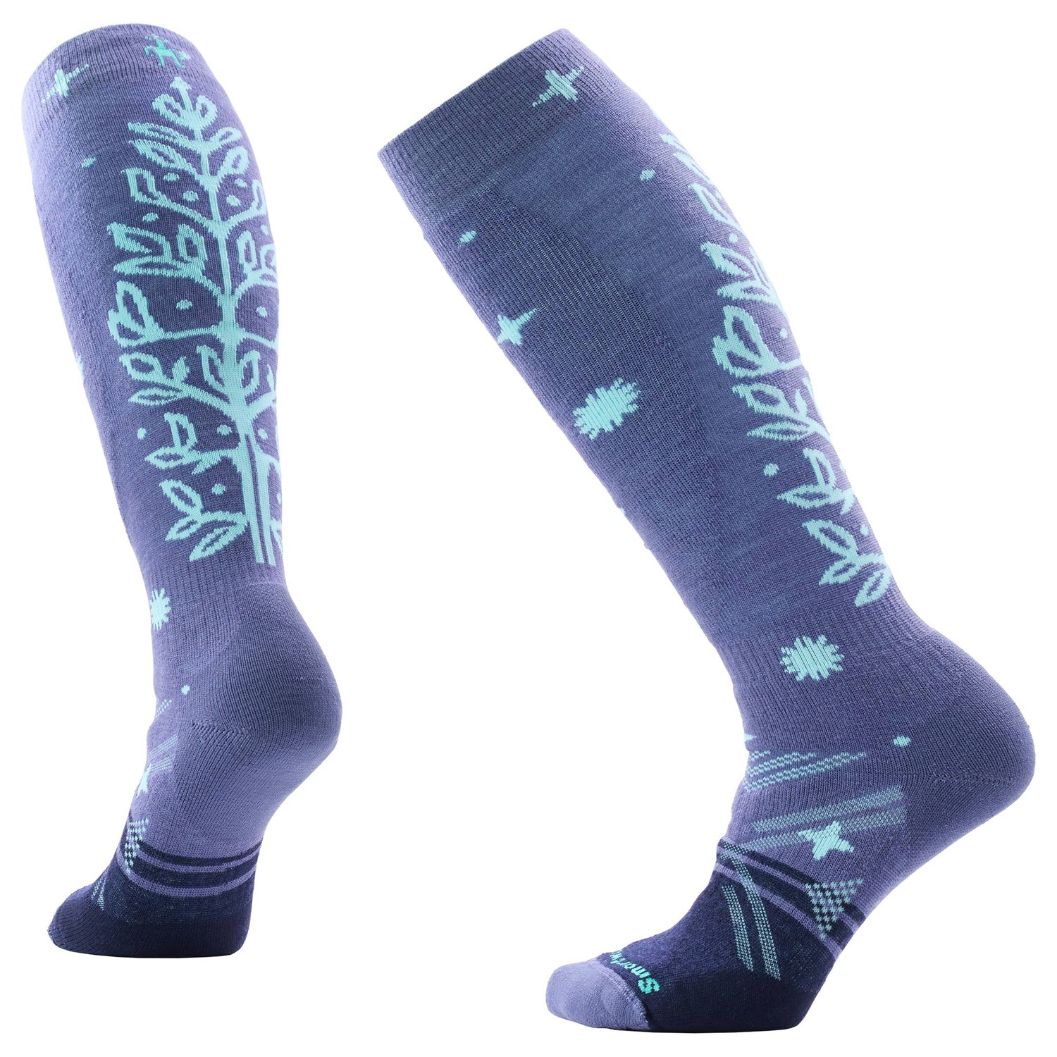 SmartWool Ski Full Cushion OTC Ice Blossom Sokker Dame M Blå Skisokker SmartWool Ski Full Cushion OTC Ice Blossom Sokker Dame M Blå Skisokker