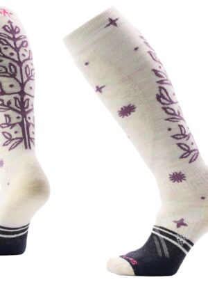SmartWool Ski Full Cushion OTC Ice Blossom Sokker Dame M Hvid/Grå Skisokker