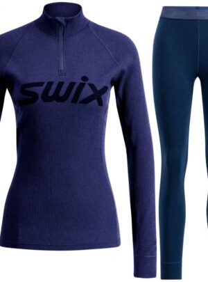 Swix RaceX Merino Pants/Half Zip sæt, dame, navy