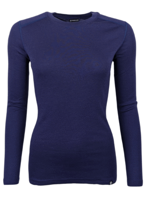 Uldundertrøje dame - 100% merino uld - Treklife - Blå