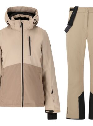 Whistler Drizzle skijakke/skibukser sæt, dame, beige